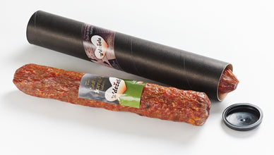 Suha domača salama 800g v darilnem tulcu