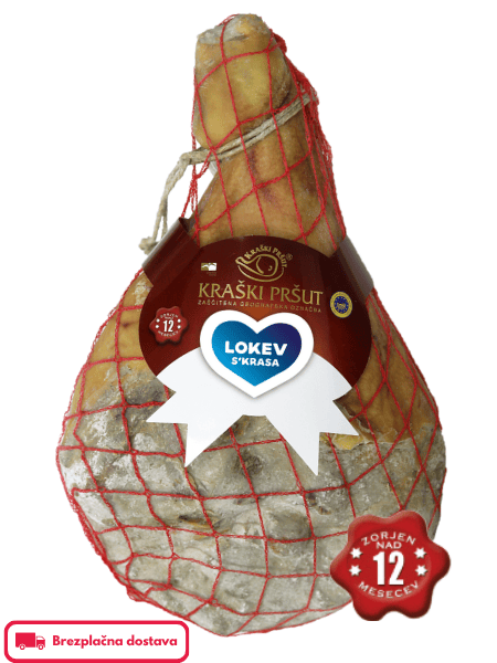 Kraški pršut s kostjo (12 mescev) Lokev