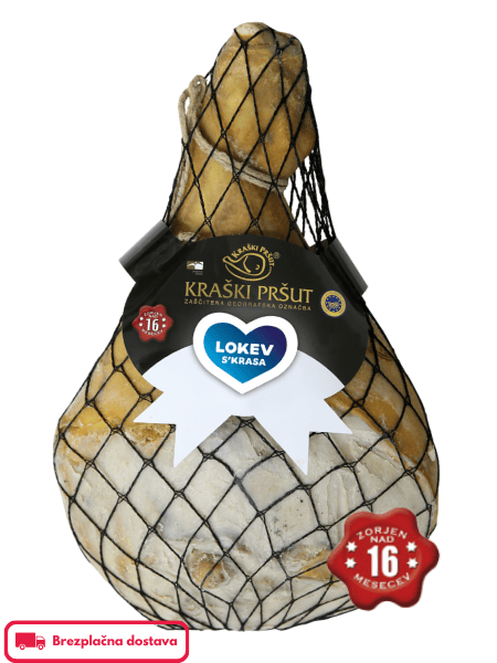 Kraški pršut s kostjo 16 mesecev Lokev