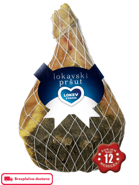 Lokavski pršut s kostjo 12 mescev