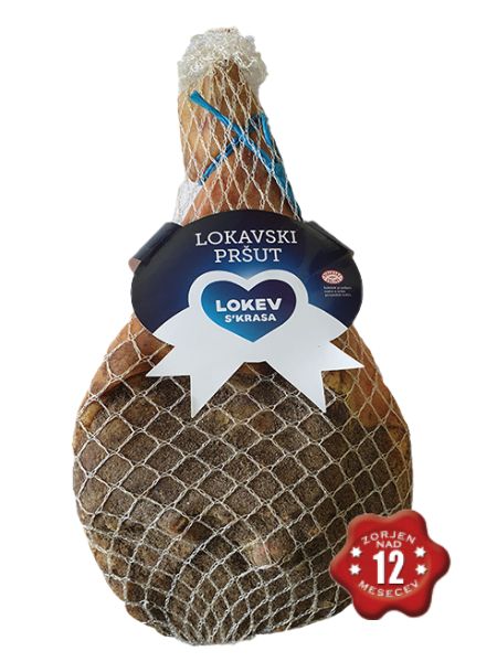 Lokavski pršut s kostjo 12 mescev